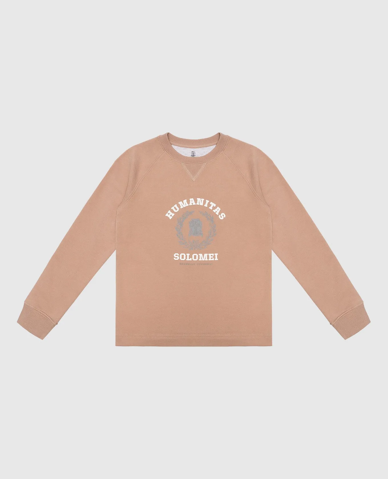 Brunello Cucinelli Children's brown jumper with logo print
