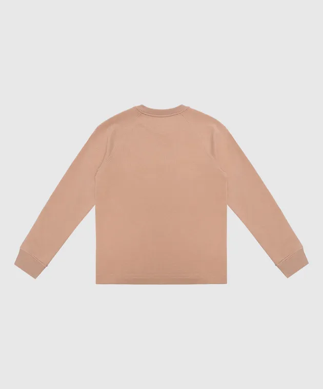 Brunello Cucinelli Children's brown jumper with logo print