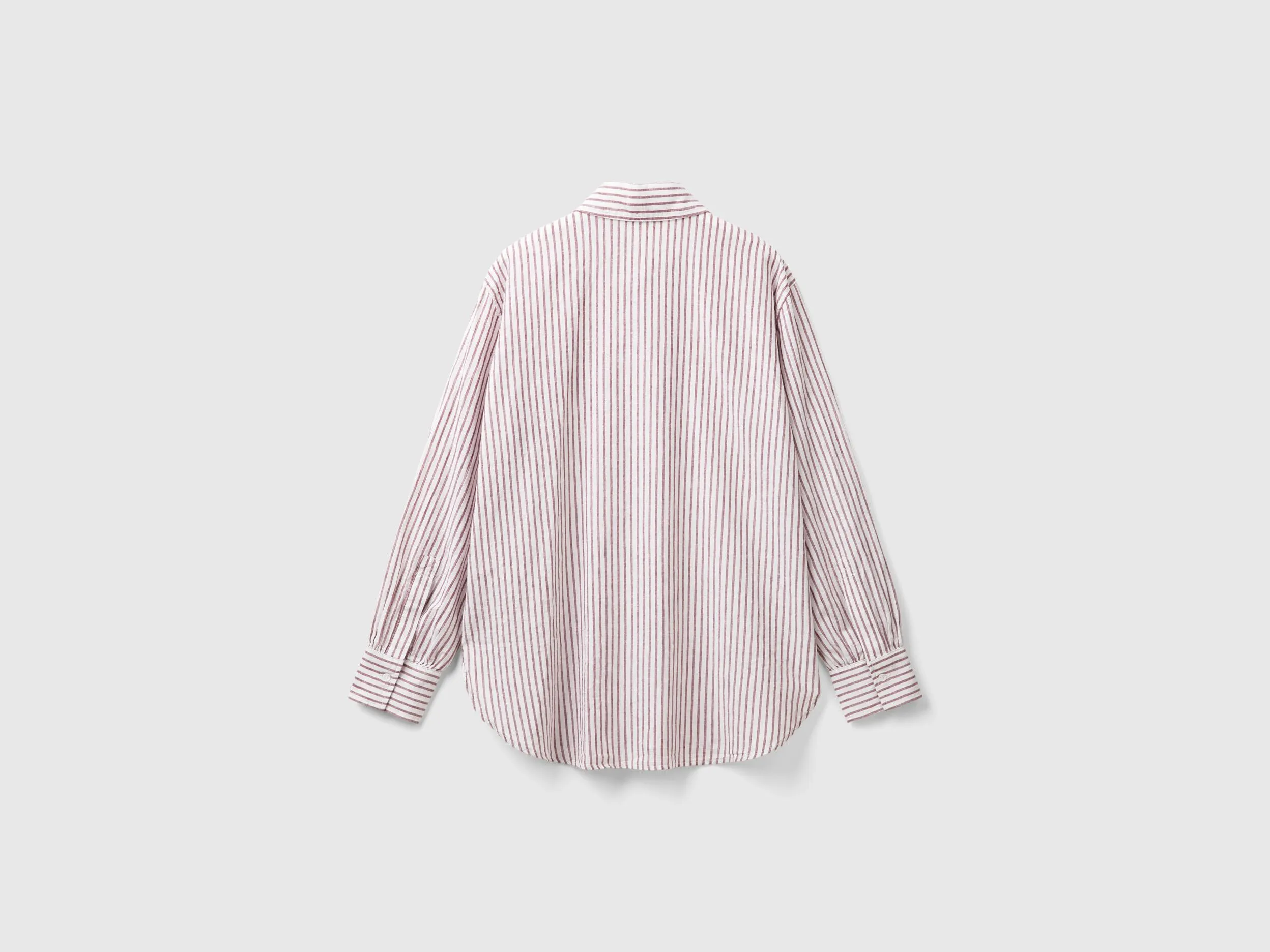 Camisa de lino mixto de rayas