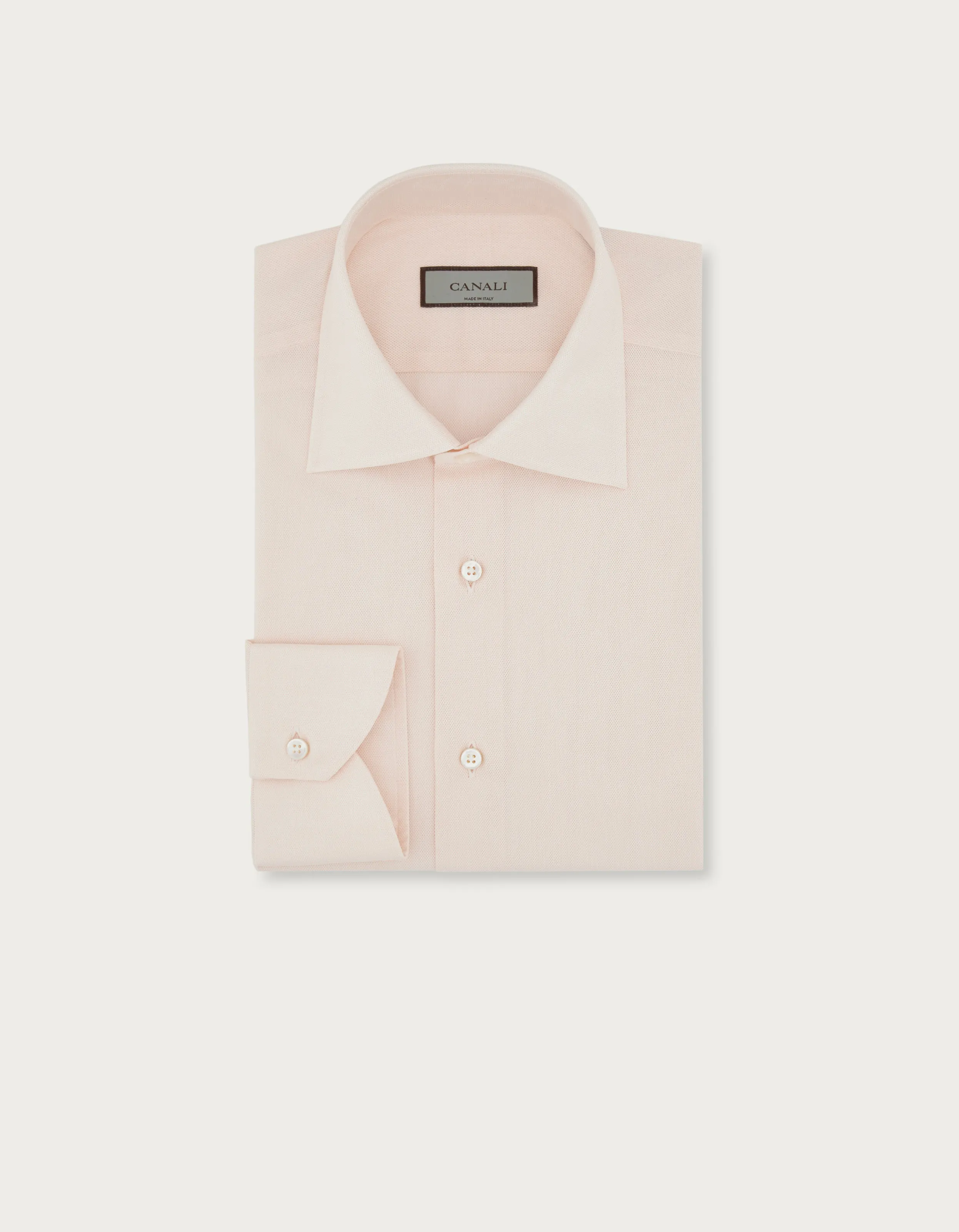 CAMISA REGULAR FIT DE ALGODóN MICROESTRUCTURA ROSA  EXCLUSIVE 