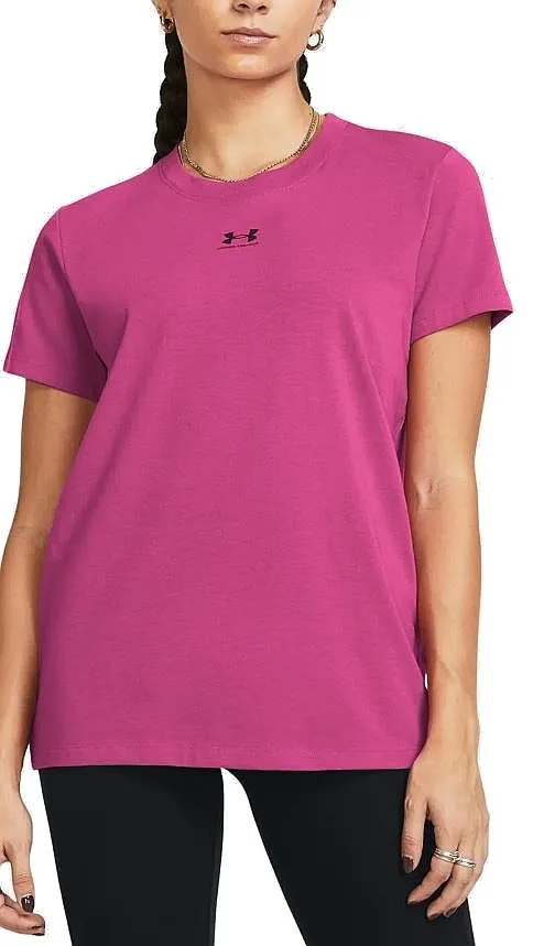 CAMISA UNDER ARMOUR CAMPUS CORE  ASTRO PINK/BLACK  WOMEN´S