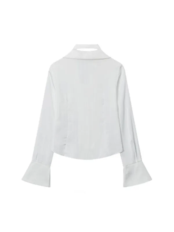 Camisas de manga larga con corte entallado y rayas lisas