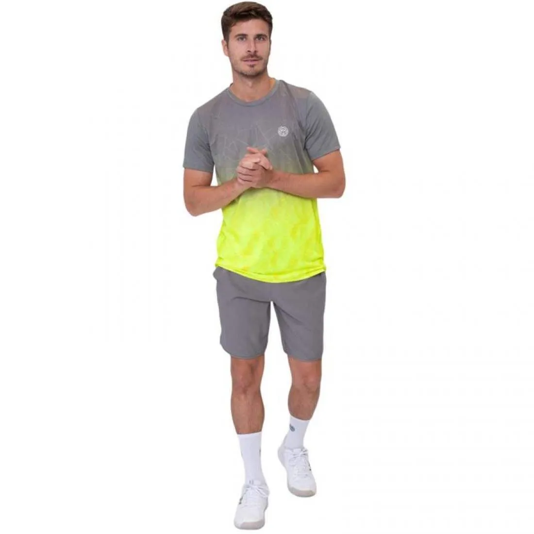 Camiseta Bidi Badu Beach Spirit Gris Amarillo Neon | BIDI BADU