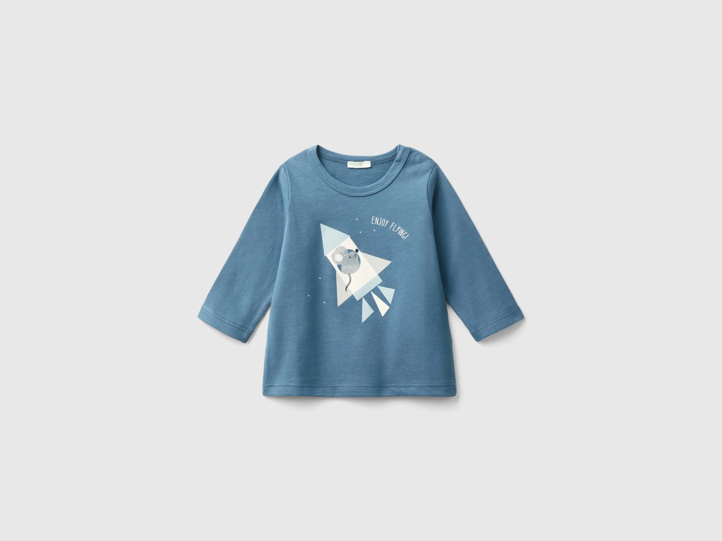 Camiseta con estampado en cálido algodón bio