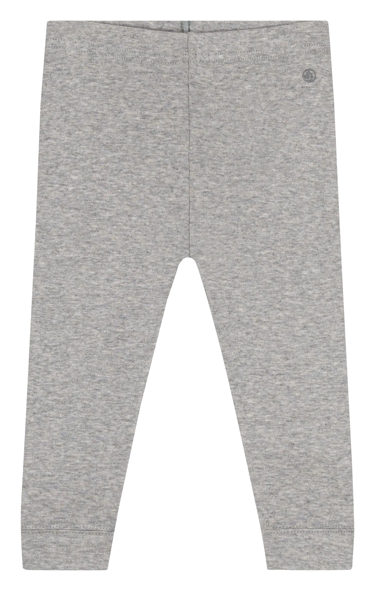 Camiseta de algodón con cuello redondo y logo irisado en gris