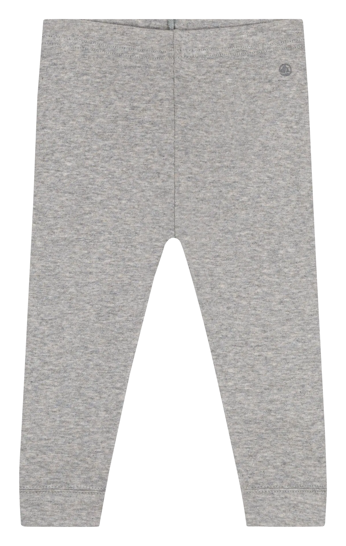 Camiseta de algodón con cuello redondo y logo irisado en gris