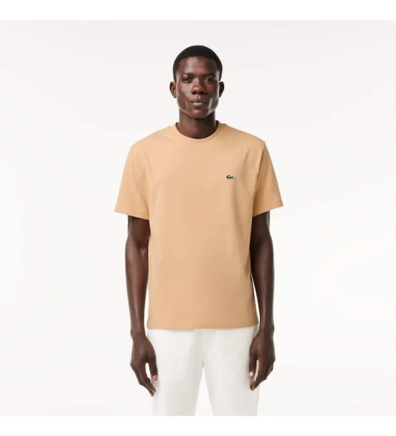 Camiseta de corte clásico beige