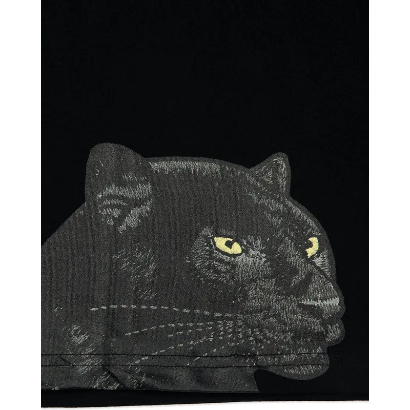 Camiseta de manga corta negra pantera Black Panther The Predator The Farm de Goorin Bros.