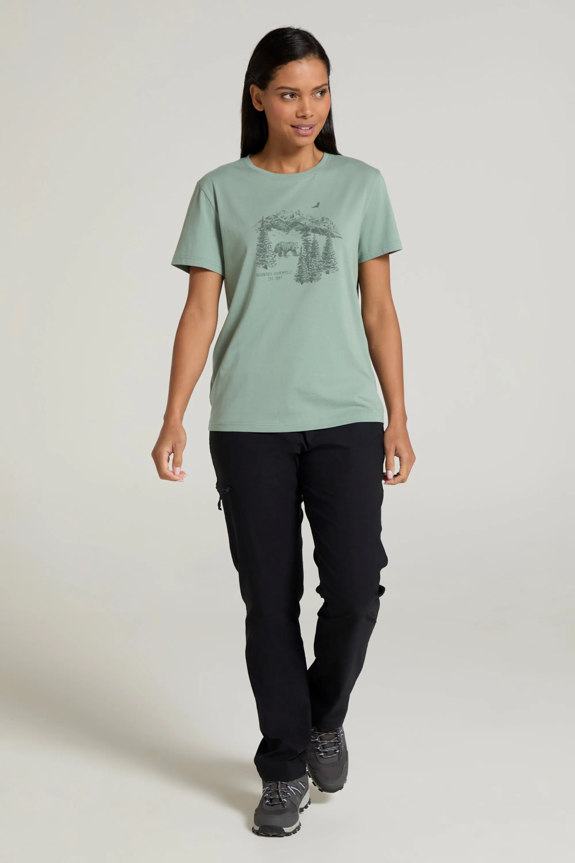 Camiseta de orgánica y holgada para mujer Forest Bear
