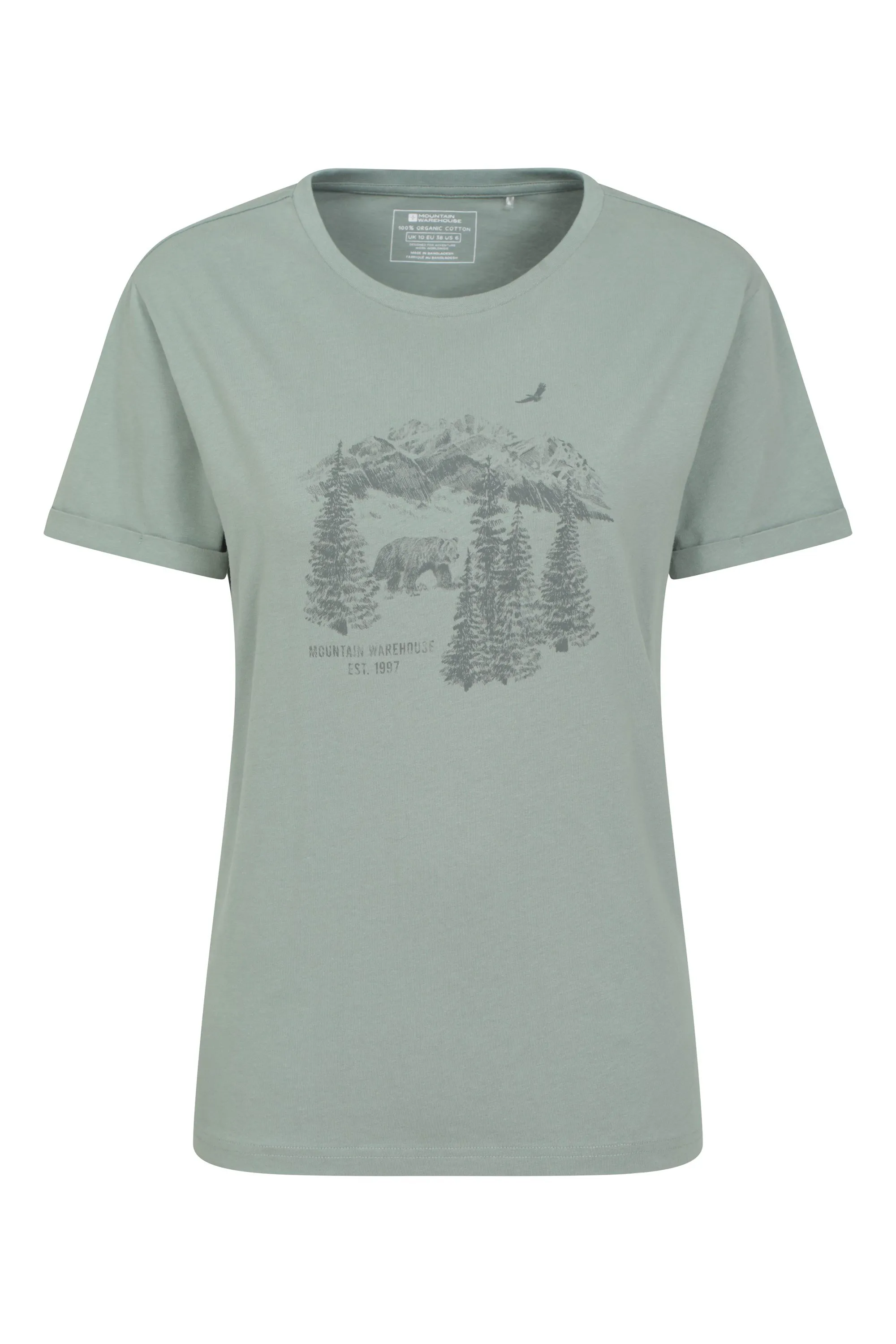 Camiseta de orgánica y holgada para mujer Forest Bear
