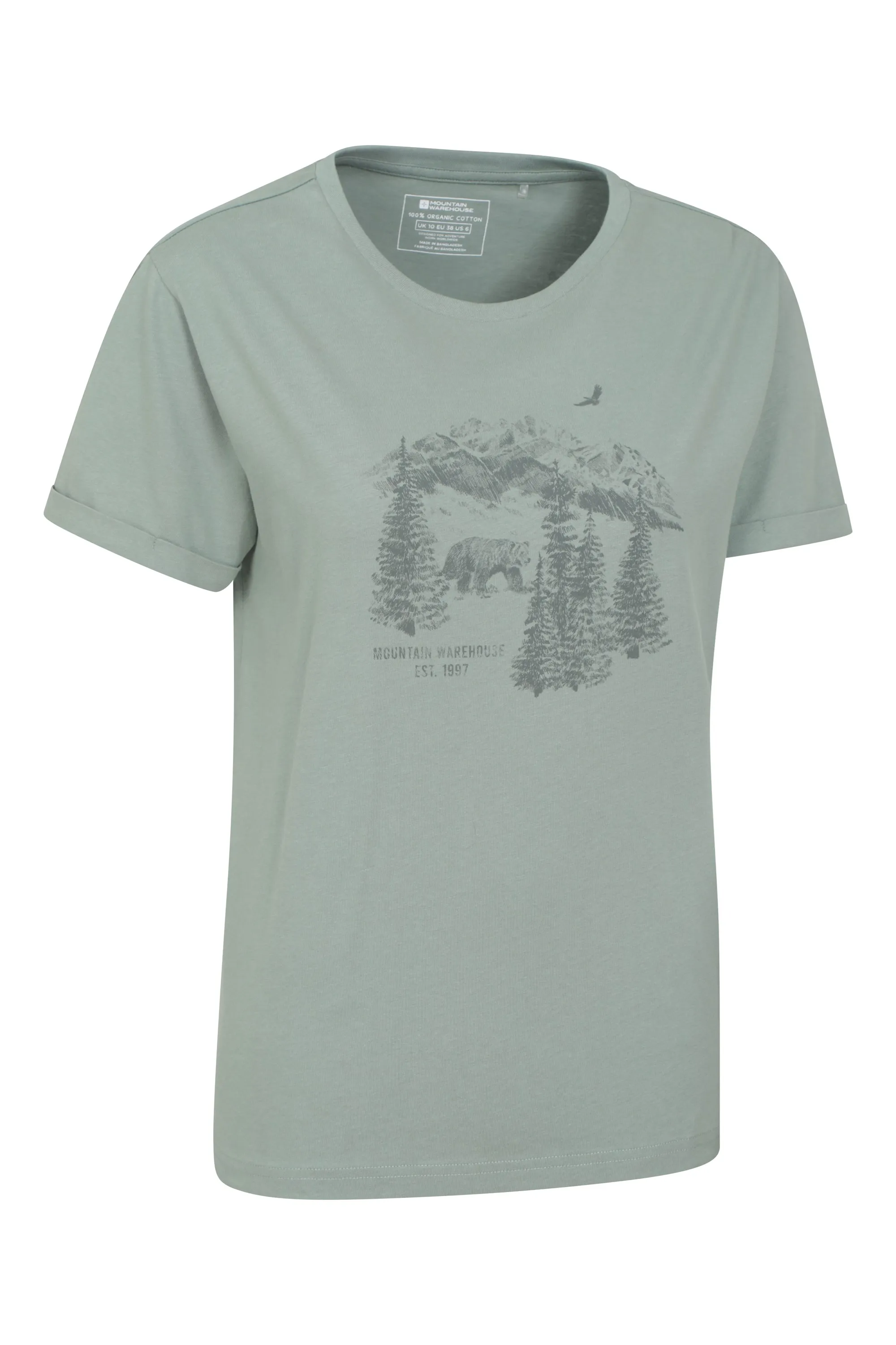 Camiseta de orgánica y holgada para mujer Forest Bear