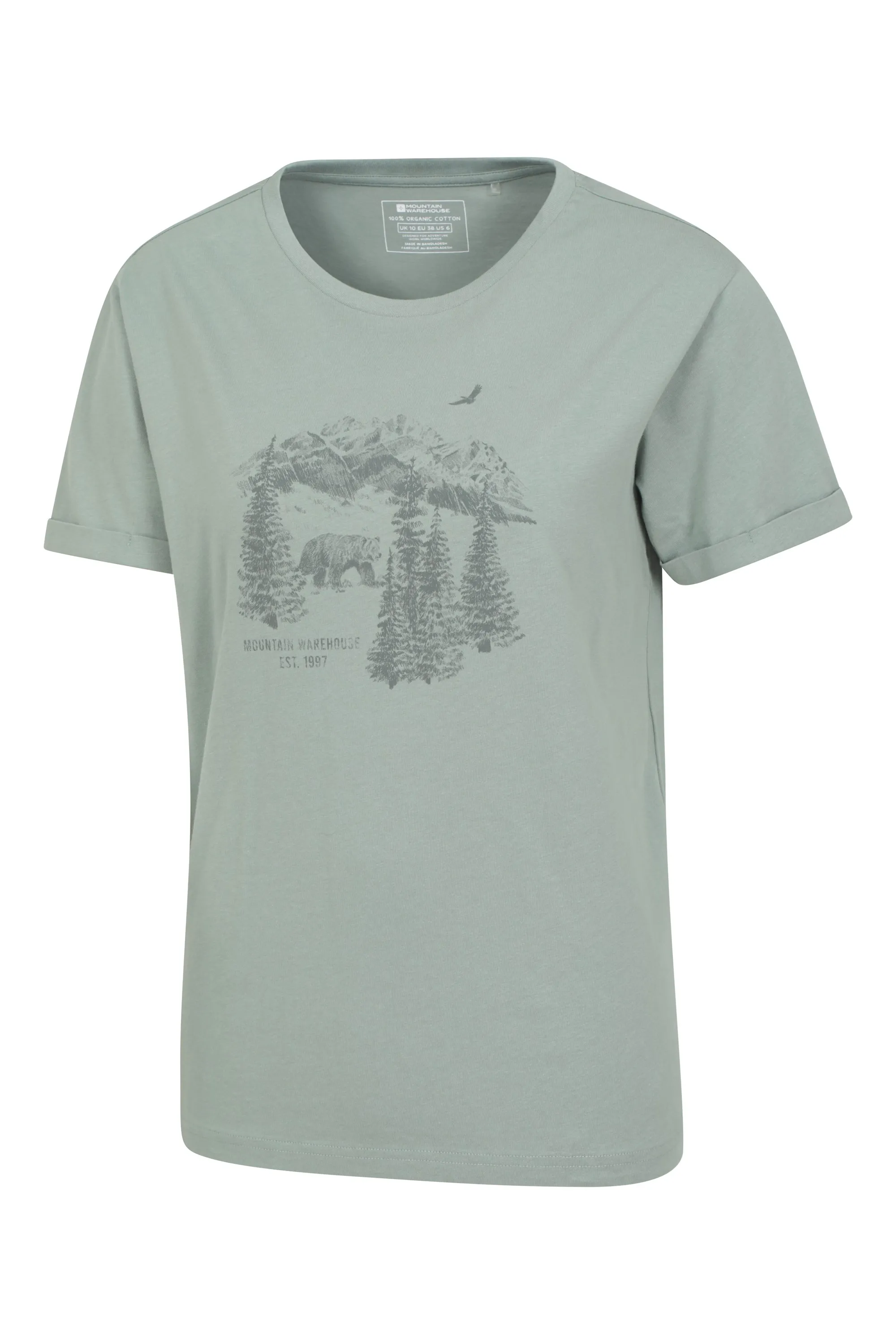 Camiseta de orgánica y holgada para mujer Forest Bear