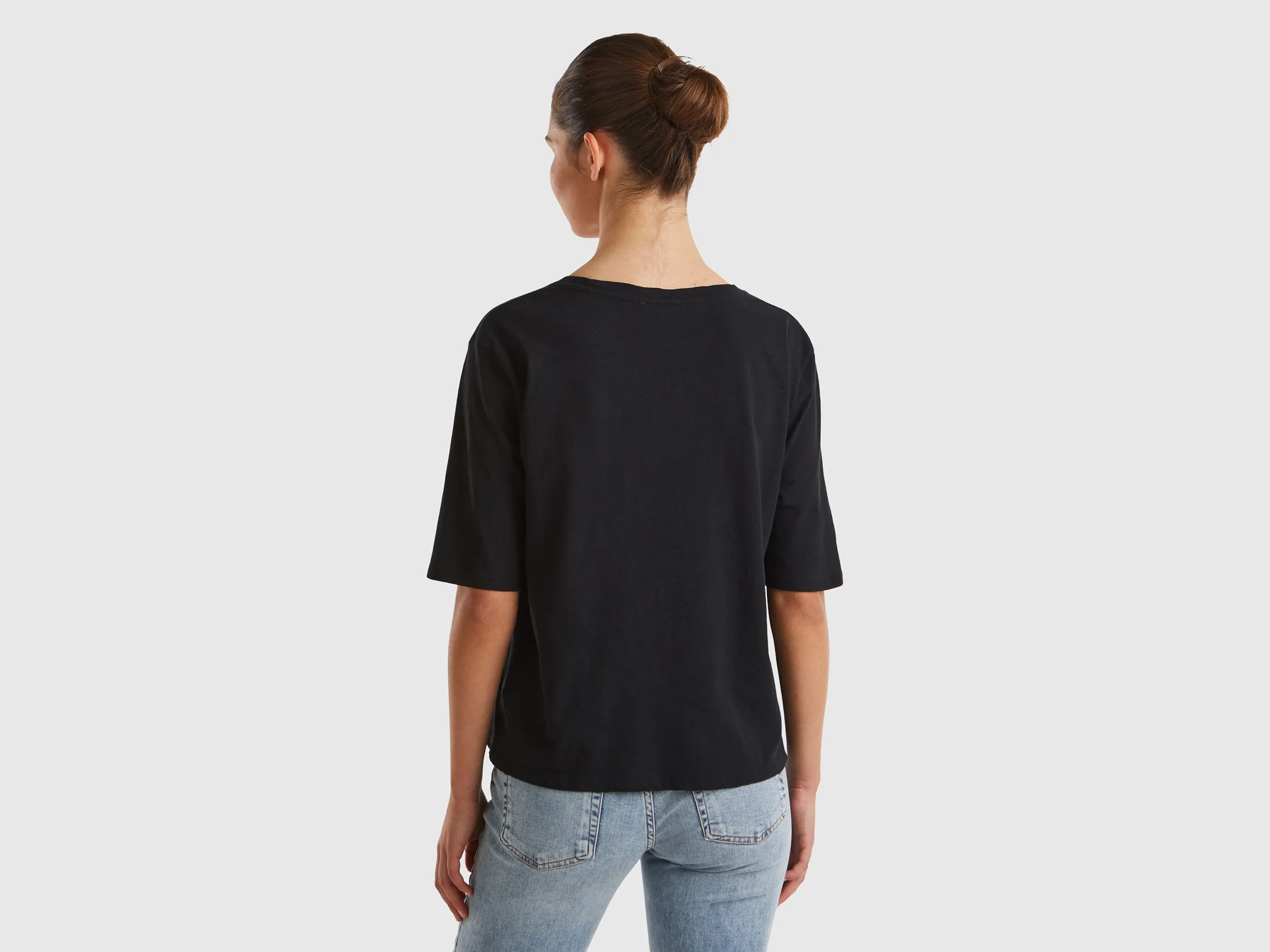 Camiseta en mezcla de algodón y lino
