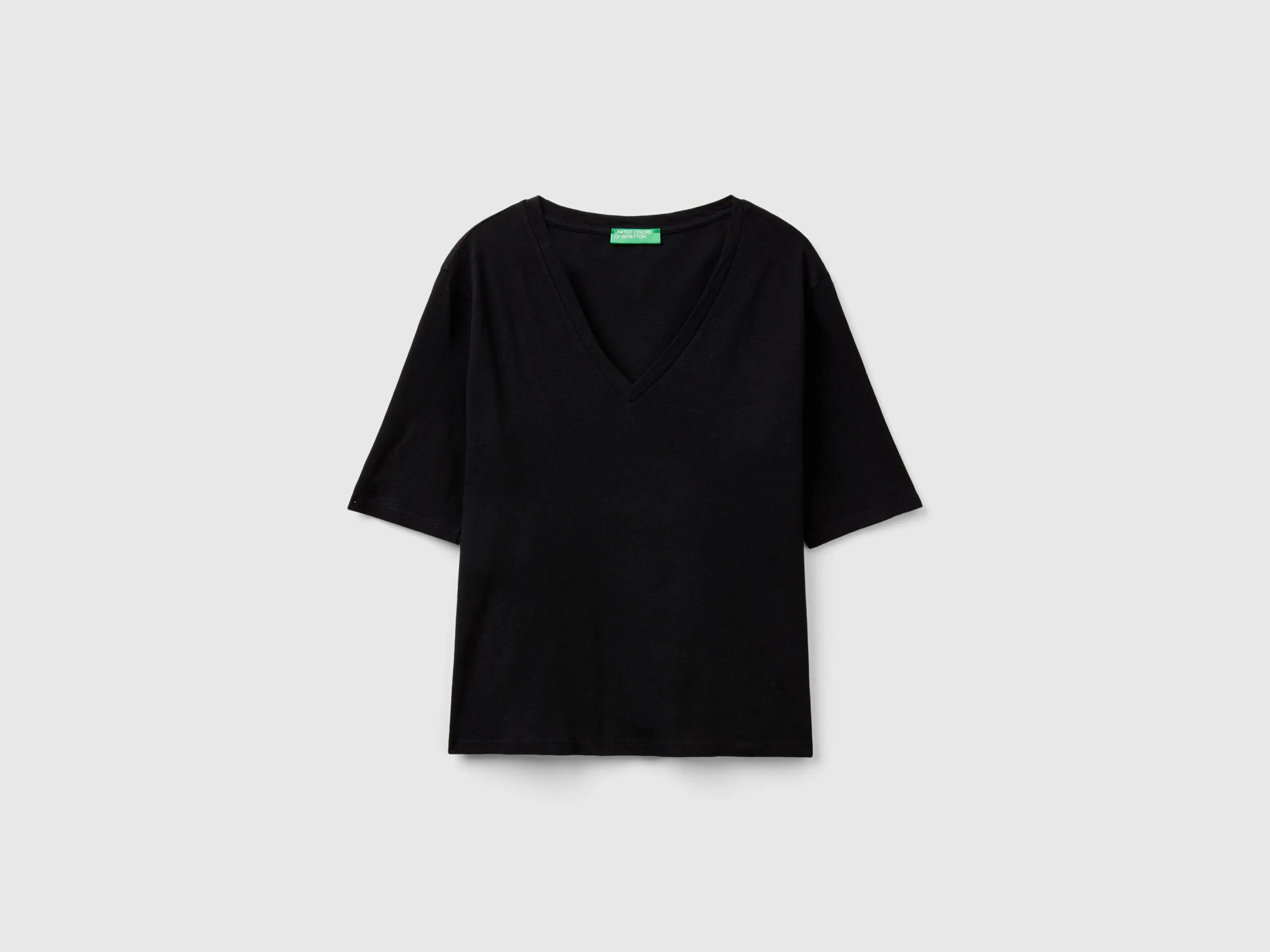 Camiseta en mezcla de algodón y lino