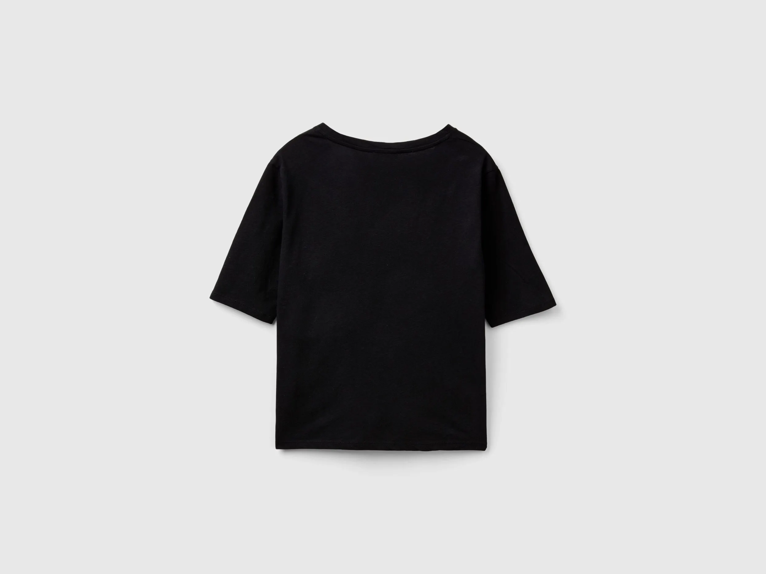 Camiseta en mezcla de algodón y lino