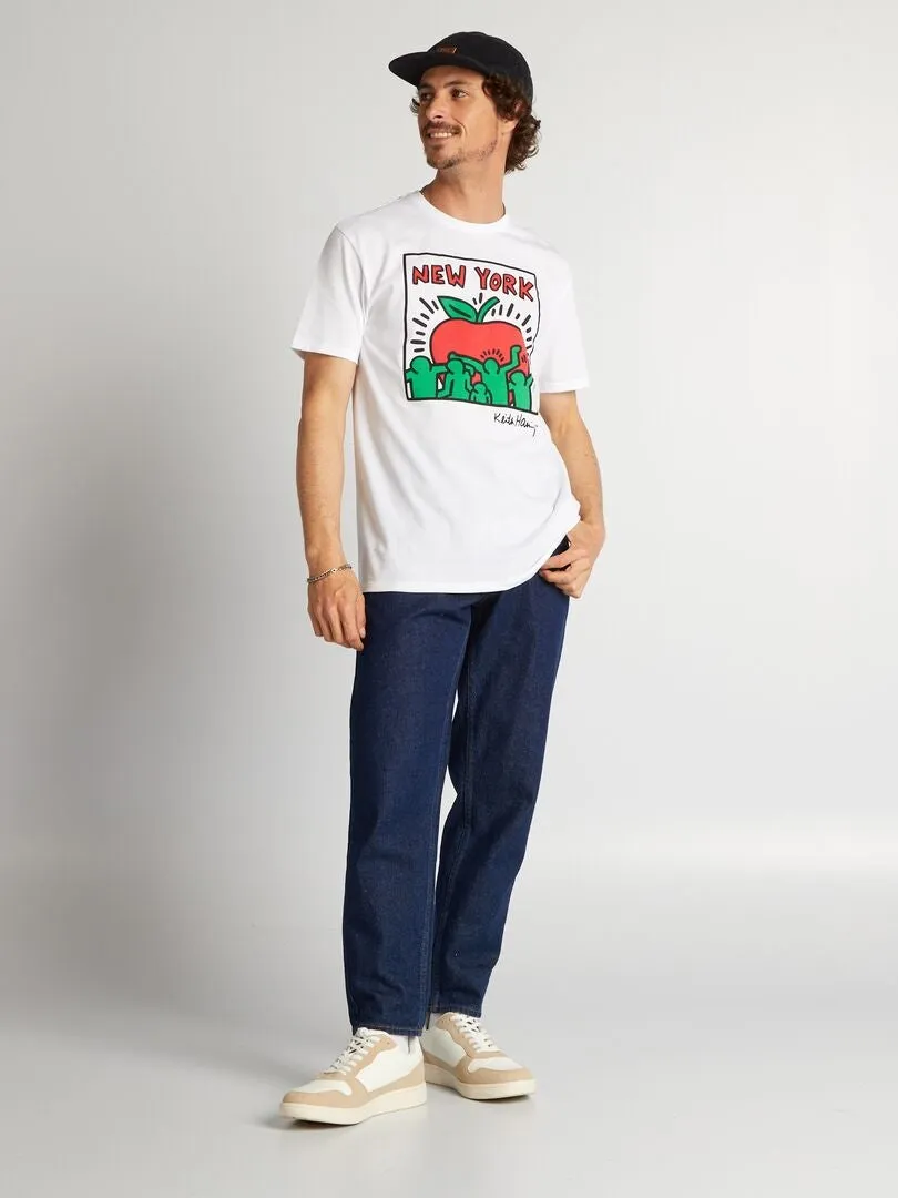 CAMISETA ESTAMPADA 'KEITH HARING'  BLANCO