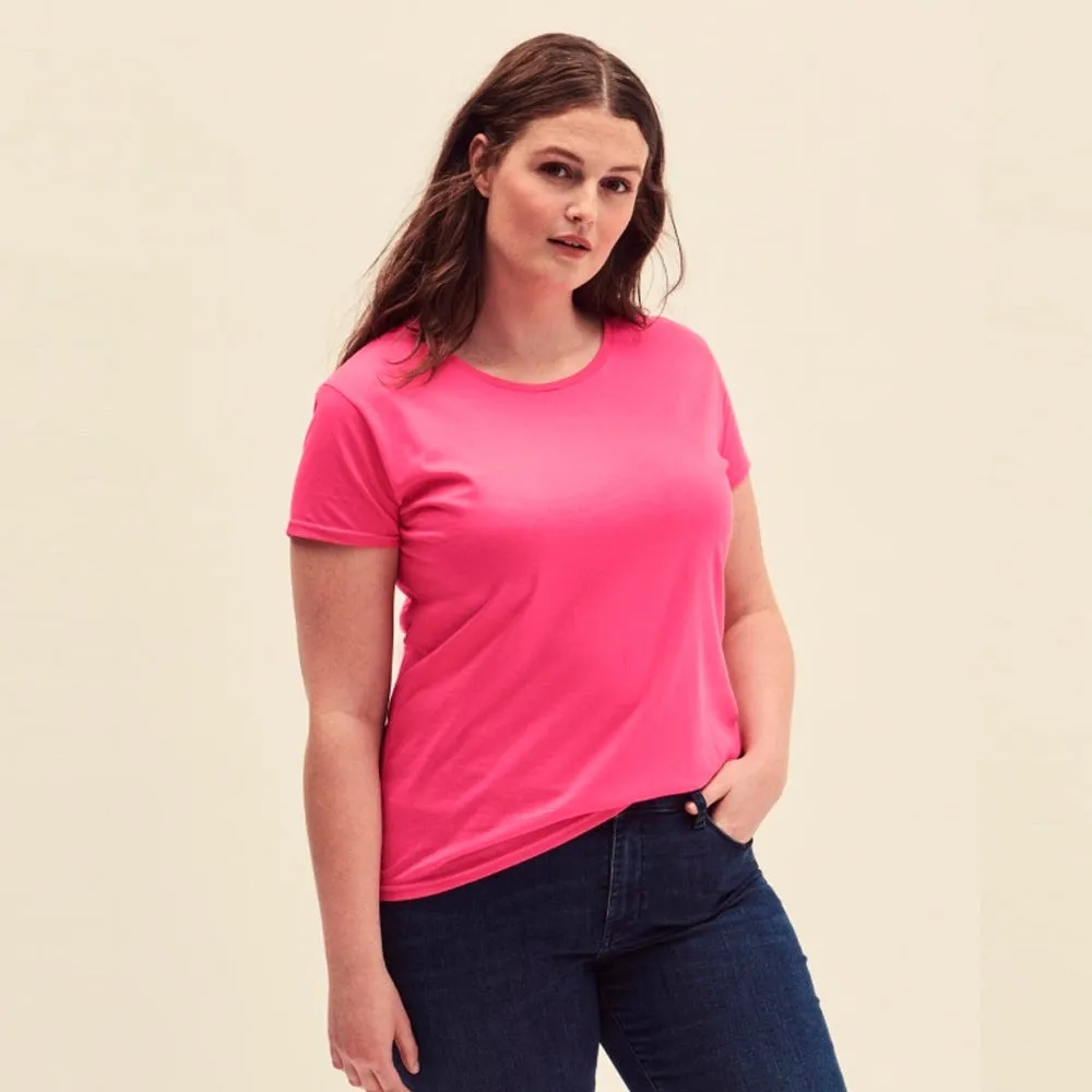 Camiseta Fruit of the loom Iconic 150 manga corta mujer