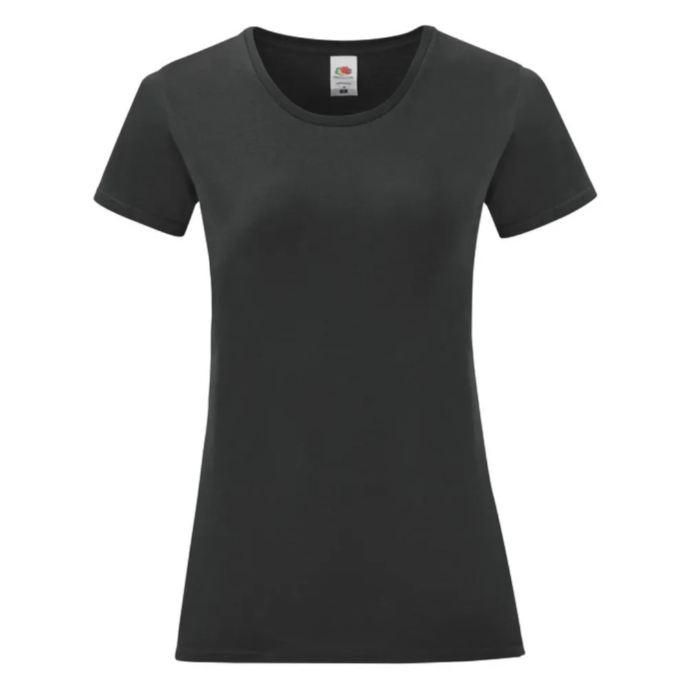 Camiseta Fruit of the loom Iconic 150 manga corta mujer