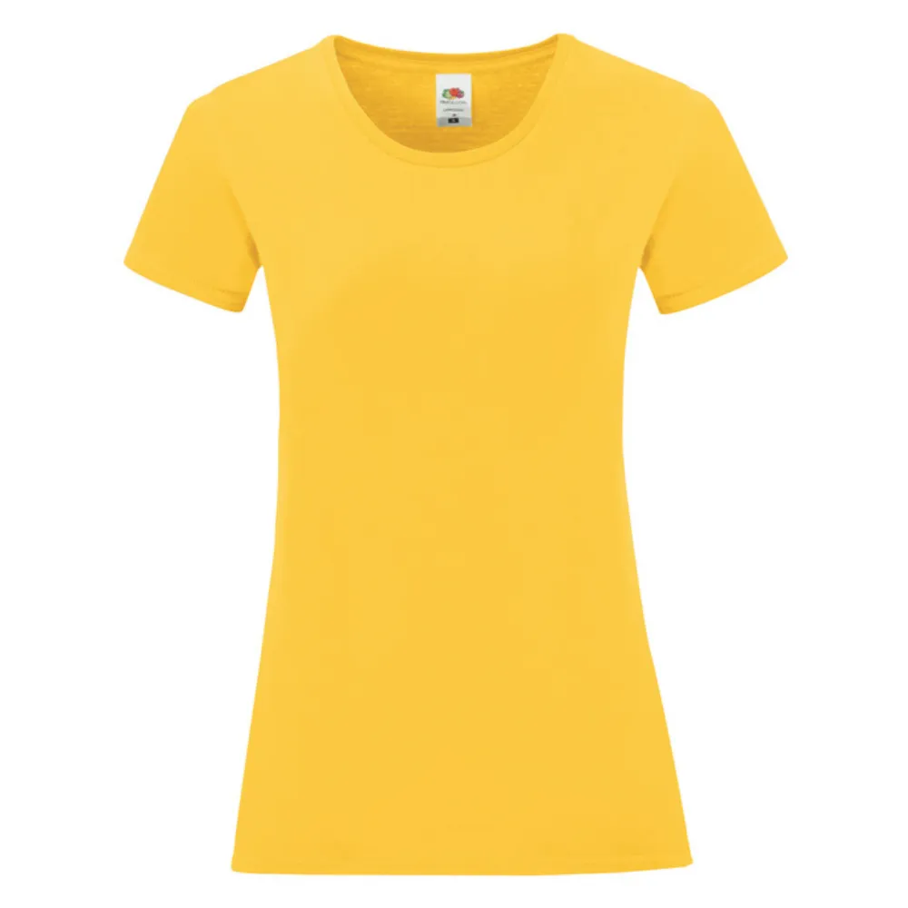 Camiseta Fruit of the loom Iconic 150 manga corta mujer