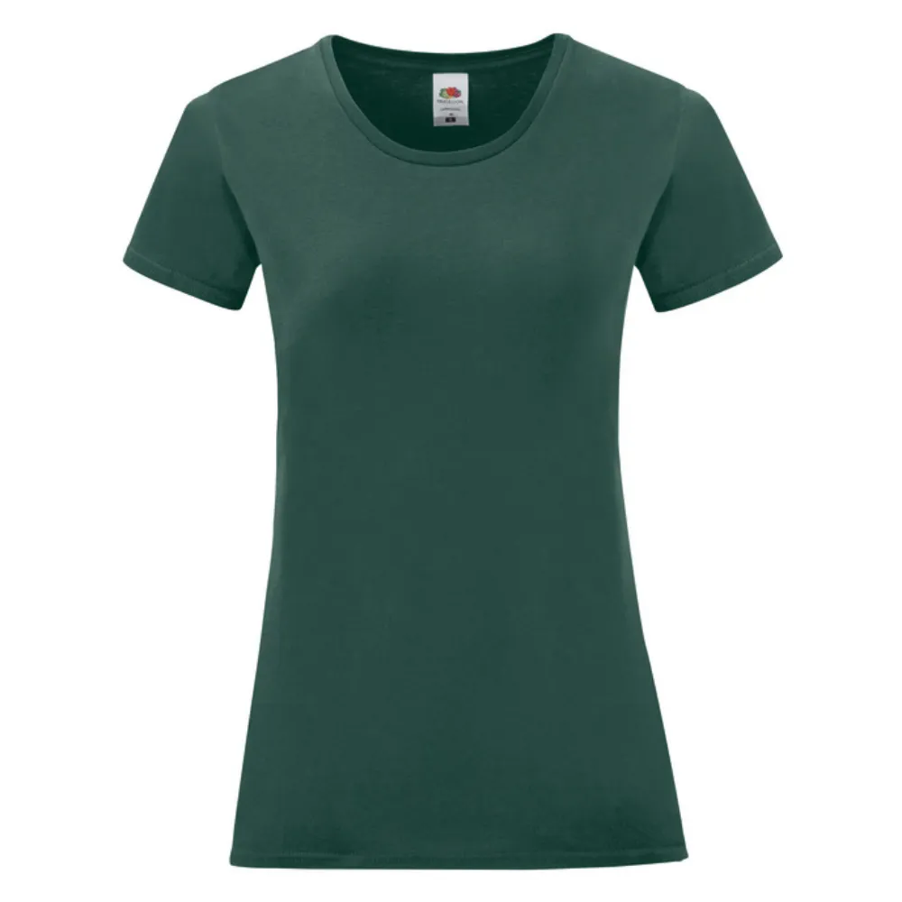 Camiseta Fruit of the loom Iconic 150 manga corta mujer