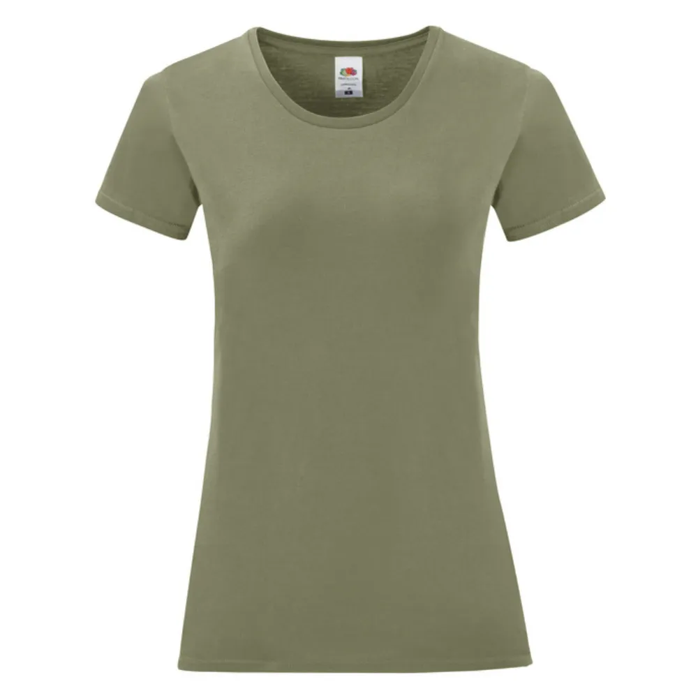 Camiseta Fruit of the loom Iconic 150 manga corta mujer