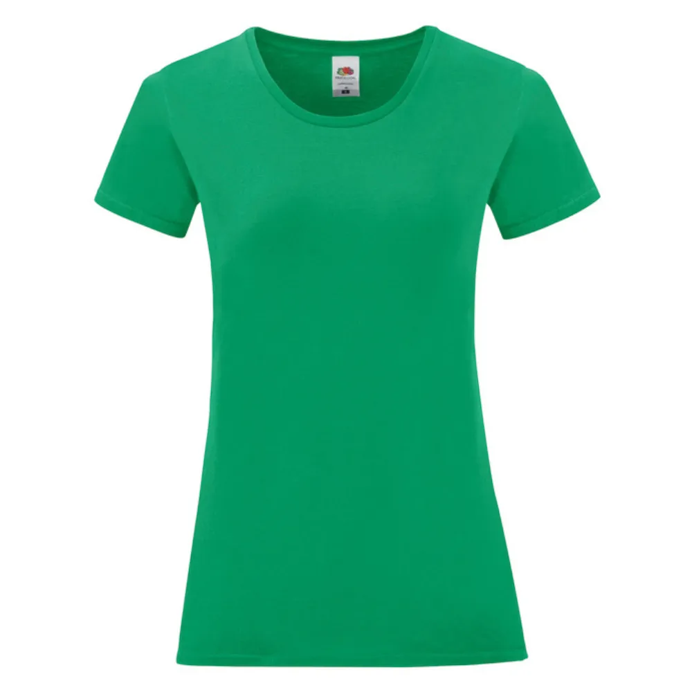 Camiseta Fruit of the loom Iconic 150 manga corta mujer