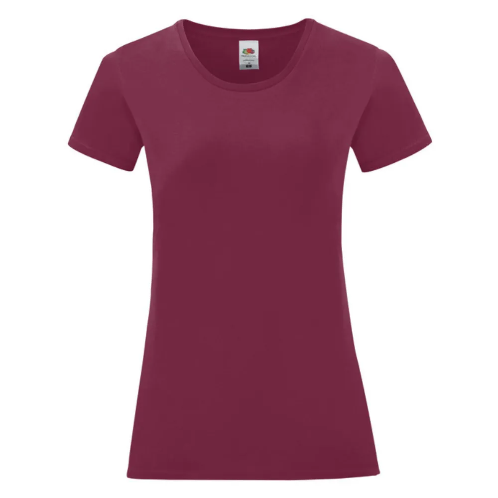 Camiseta Fruit of the loom Iconic 150 manga corta mujer