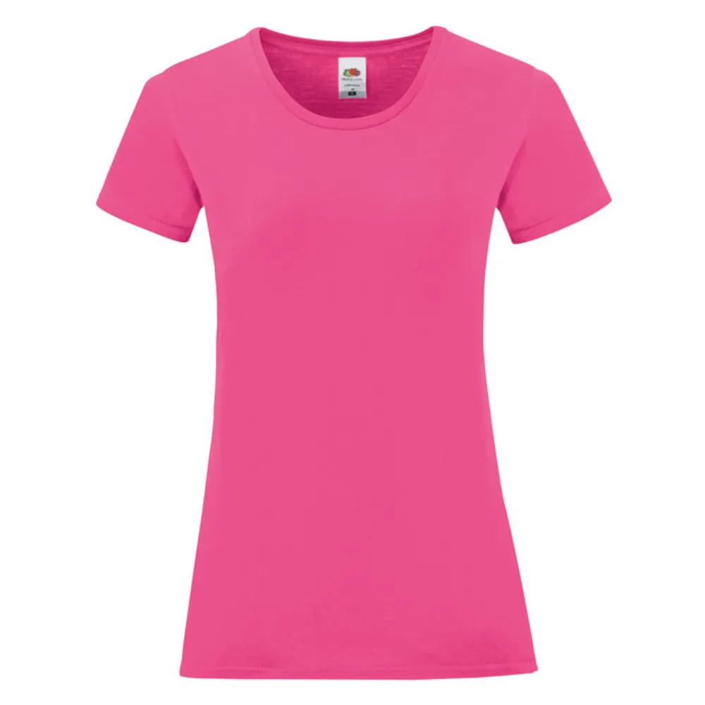 Camiseta Fruit of the loom Iconic 150 manga corta mujer