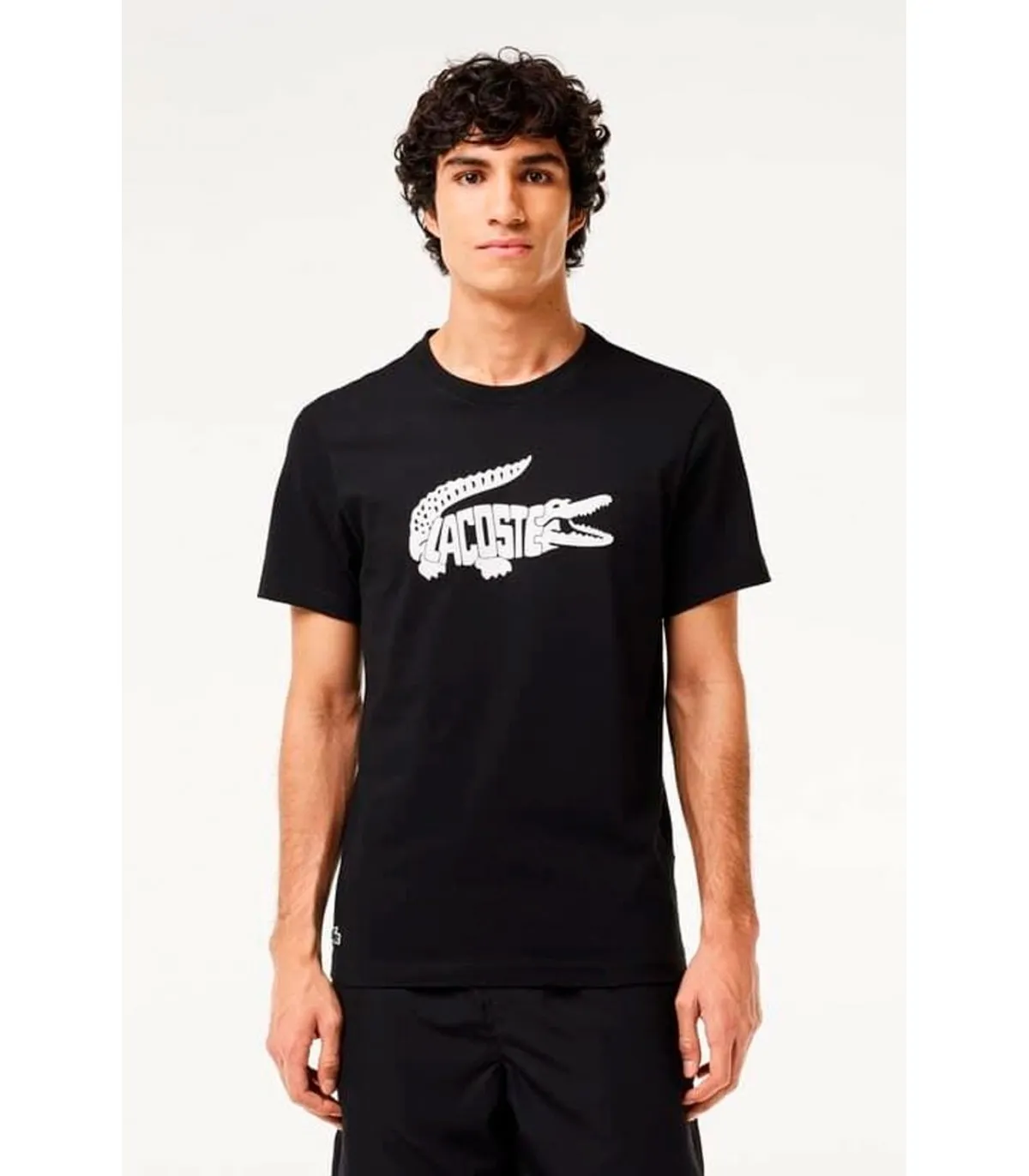Camiseta Lacoste Estampado Negro