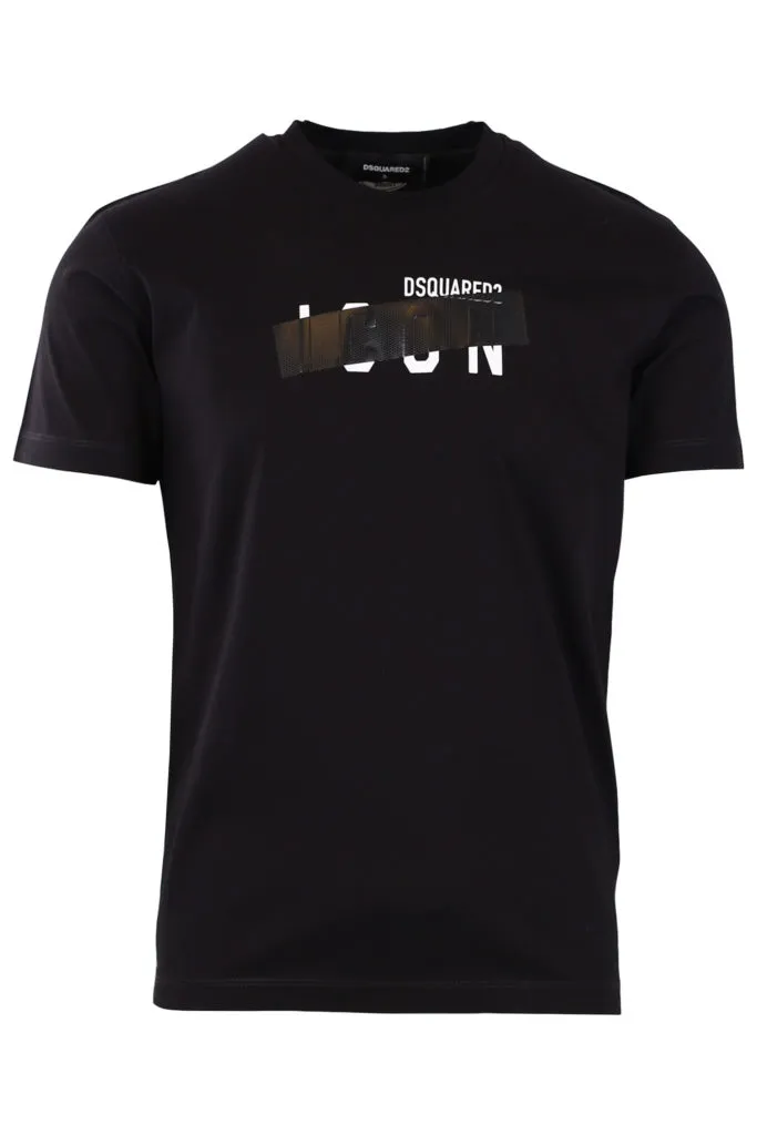 Camiseta negra con logotipo 