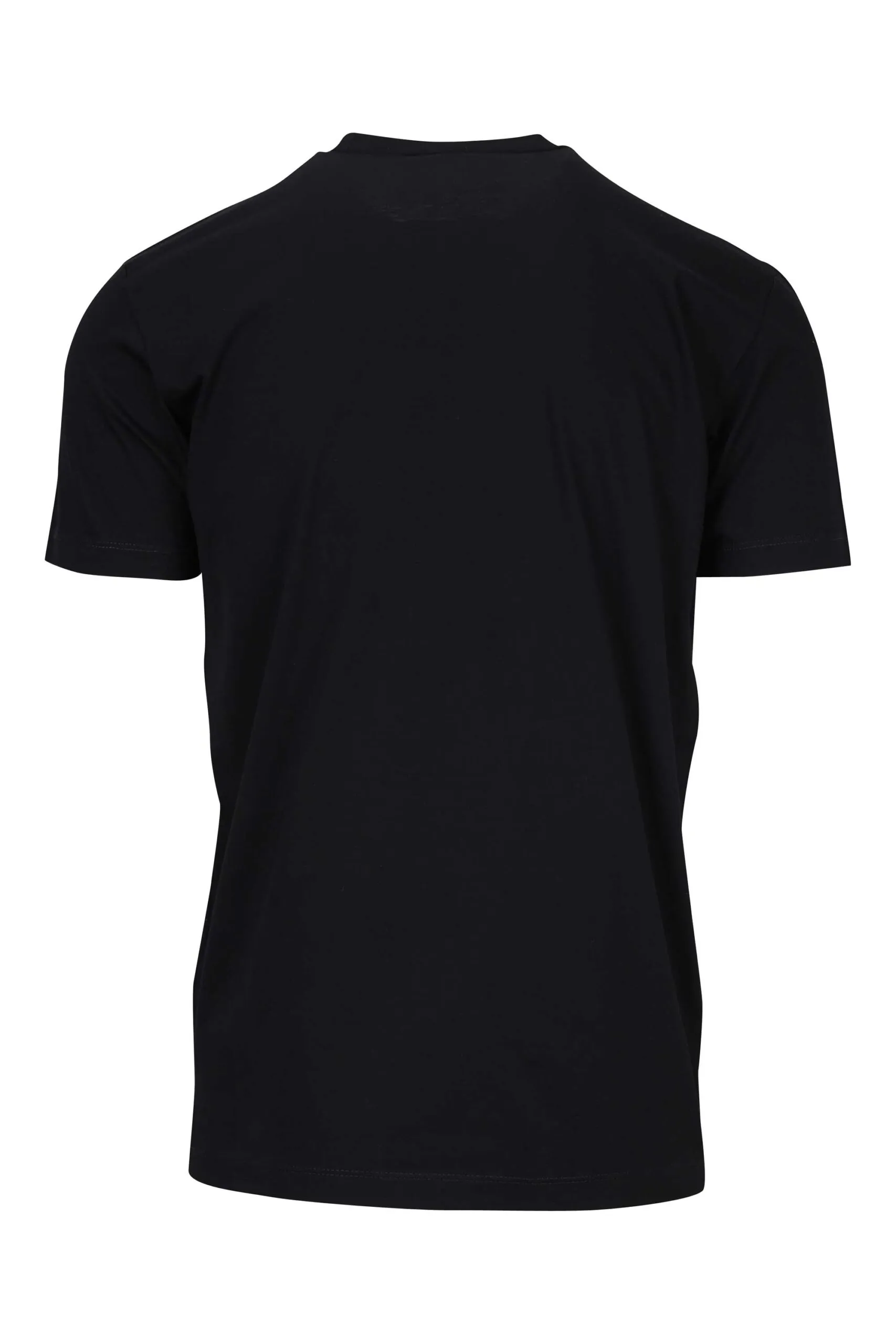 Camiseta negra con sellos logo 