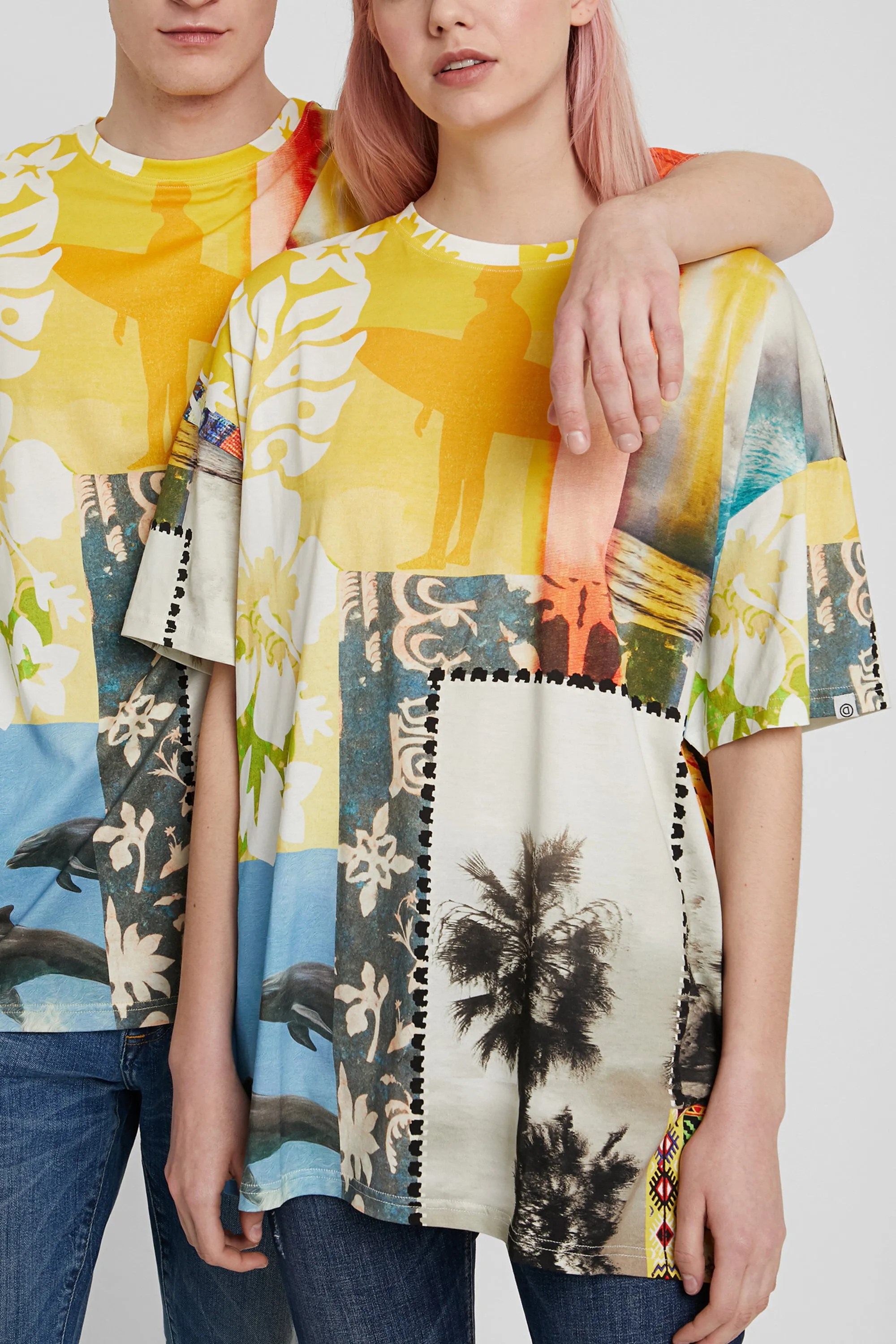 Camiseta unisex patch hawaiano