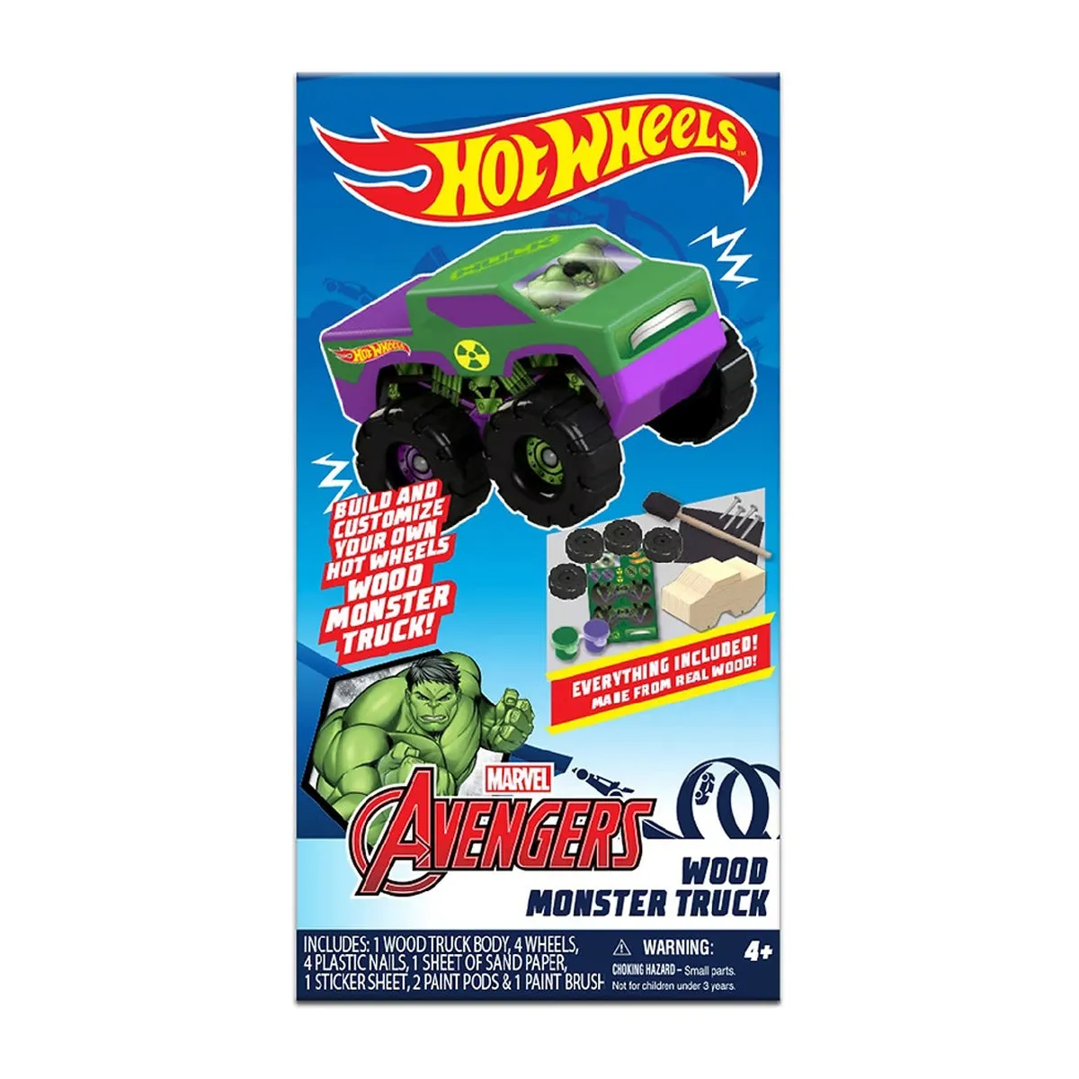 Camión con Diseo de Hulk, Monster Truck, Hot Wheels