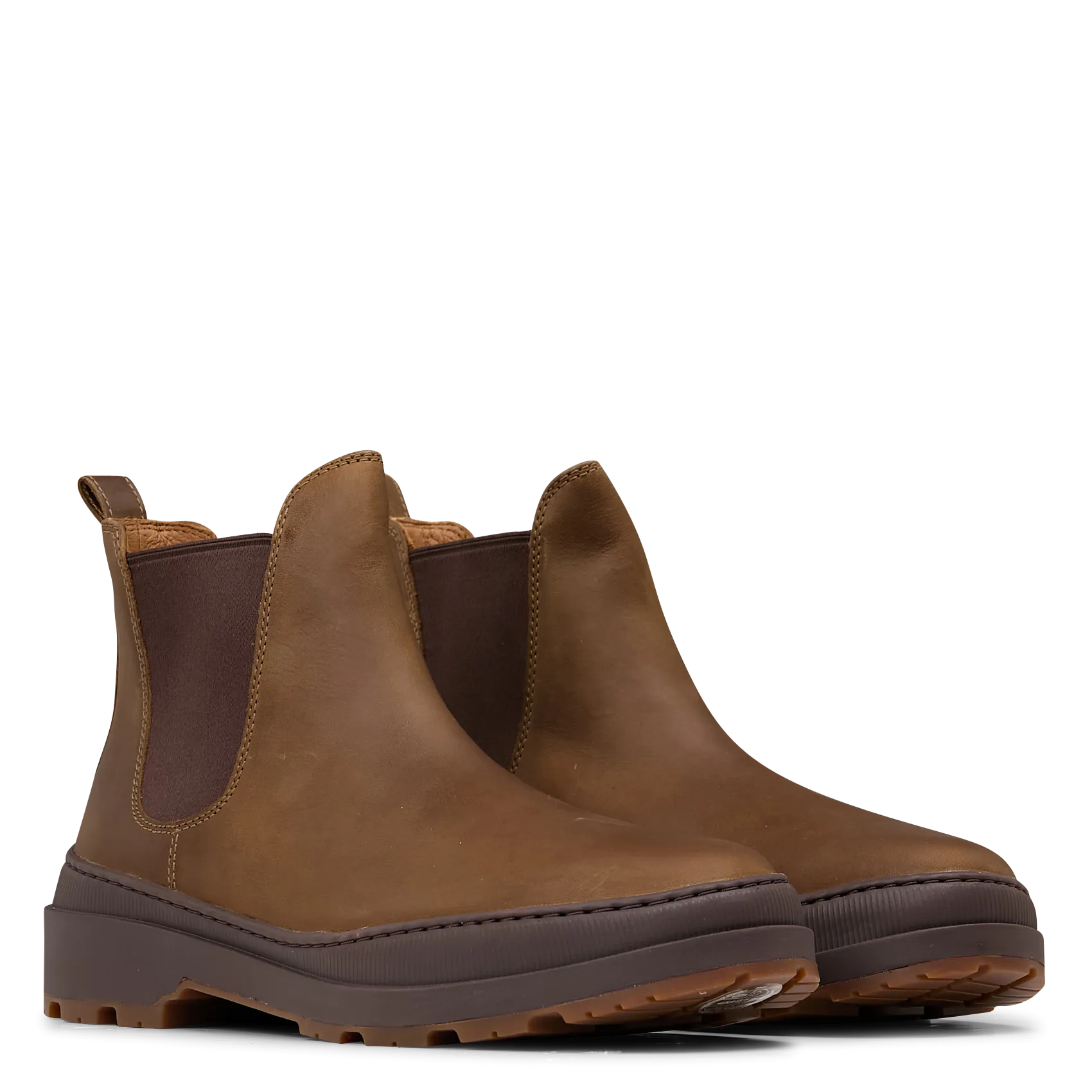 CAMPER BRUTUS TREK  BOTINES DE CUERO CON PUNTA REDONDA EN MARRON