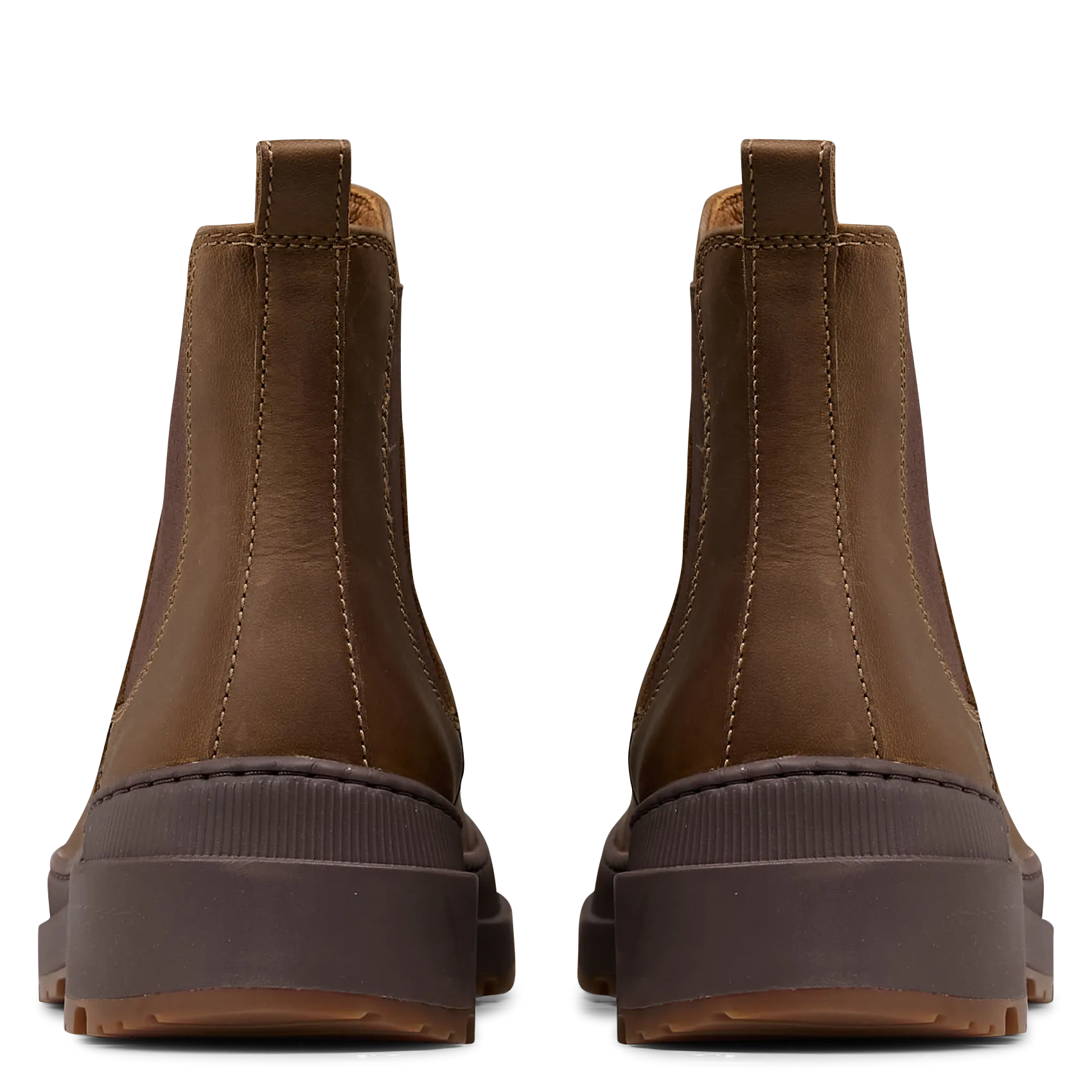 CAMPER BRUTUS TREK  BOTINES DE CUERO CON PUNTA REDONDA EN MARRON