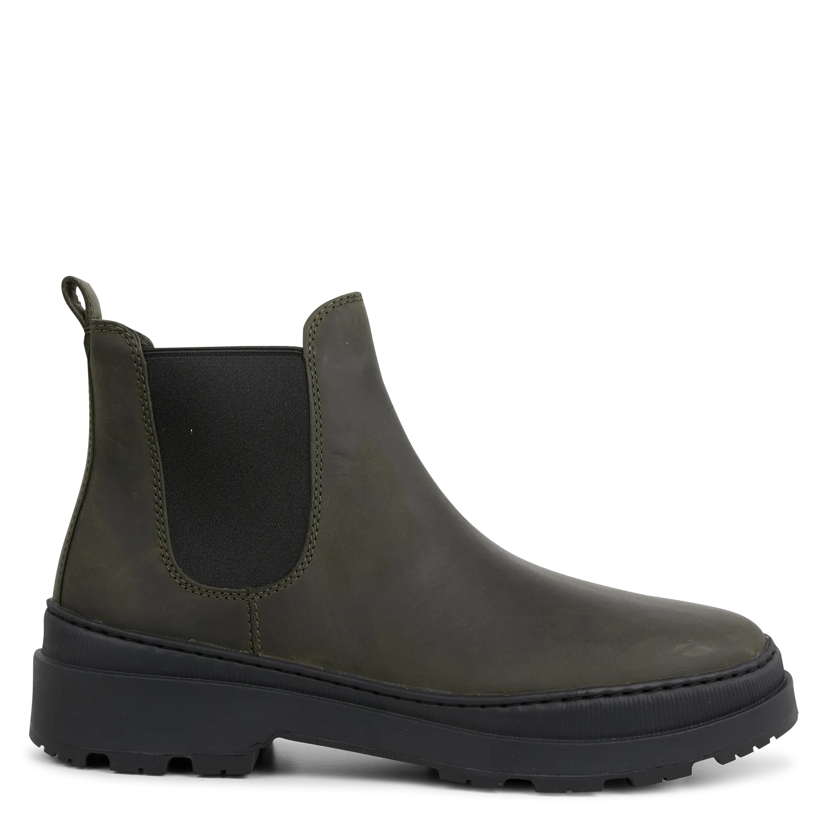CAMPER BRUTUS TREK  BOTINES DE CUERO CON PUNTA REDONDA EN VERDE