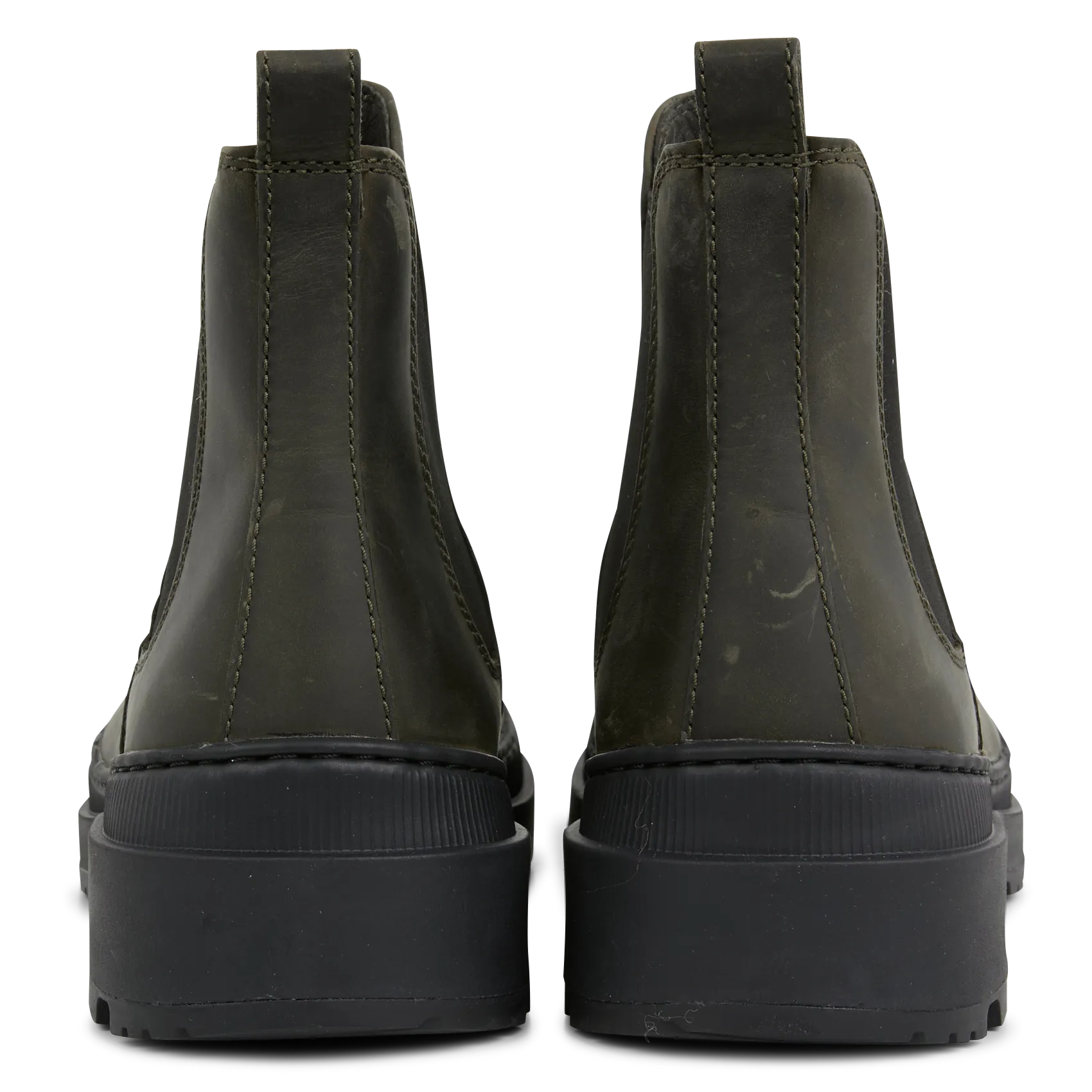 CAMPER BRUTUS TREK  BOTINES DE CUERO CON PUNTA REDONDA EN VERDE