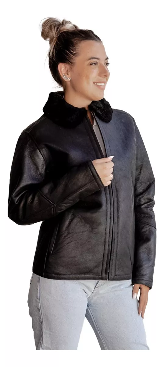 CAMPERA DE CUERO DE OVEJA DE MUJER  MODELO: KIRA