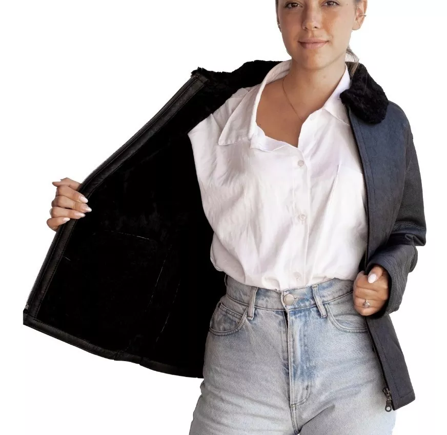 CAMPERA DE CUERO DE OVEJA DE MUJER  MODELO: KIRA