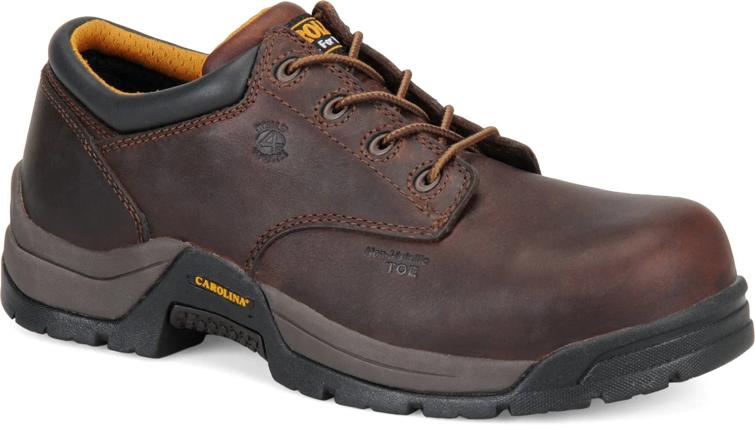 CAROLINA Oxford informal SD, con puntera de material compuesto, color dorado ßmbar, de hombre Carolina Braze