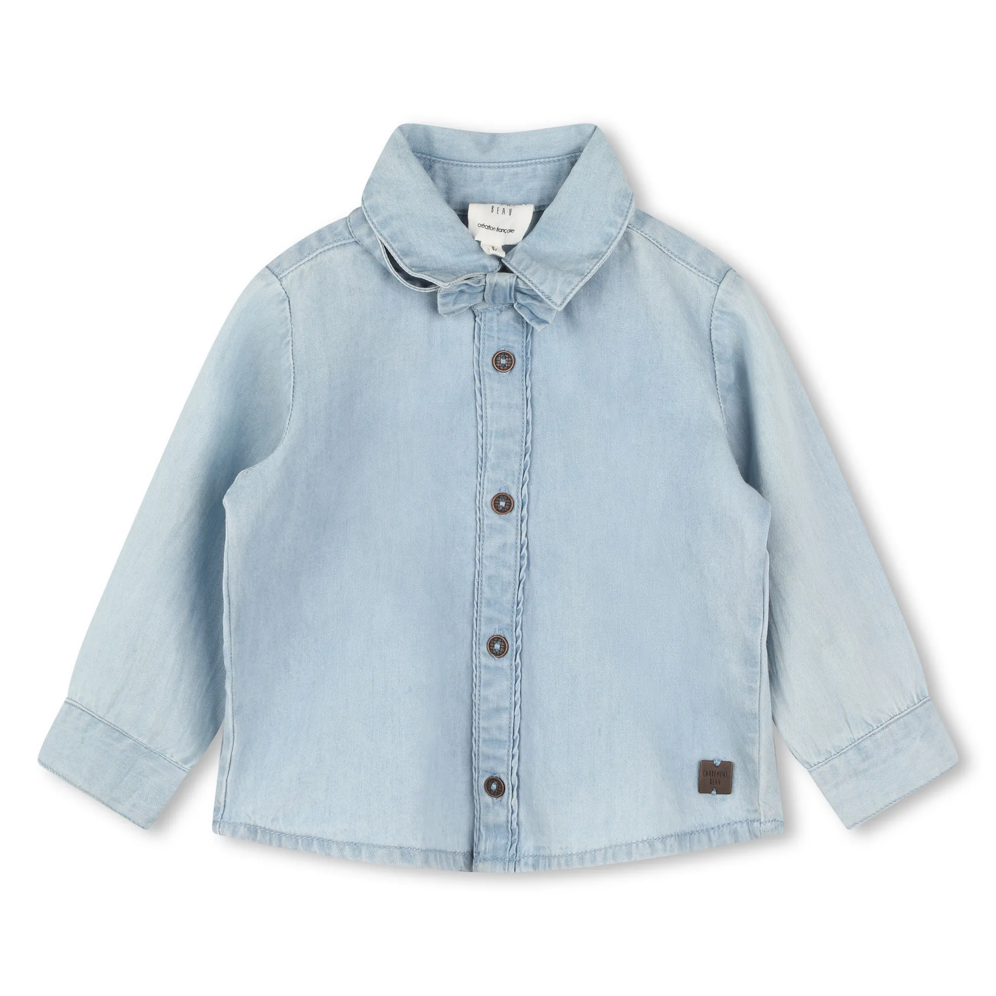 CARREMENT BEAU Camisa y pajarita vaqueras