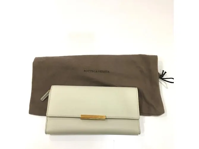 Cartera Larga Bottega Veneta Blanco 