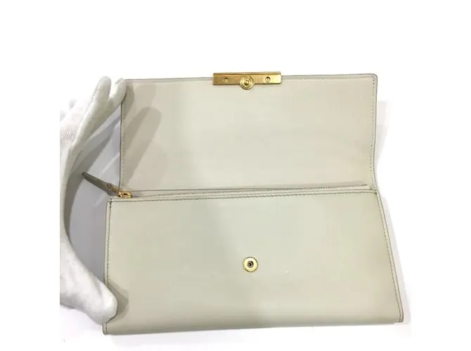 Cartera Larga Bottega Veneta Blanco 