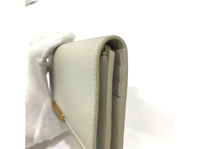 Cartera Larga Bottega Veneta Blanco 