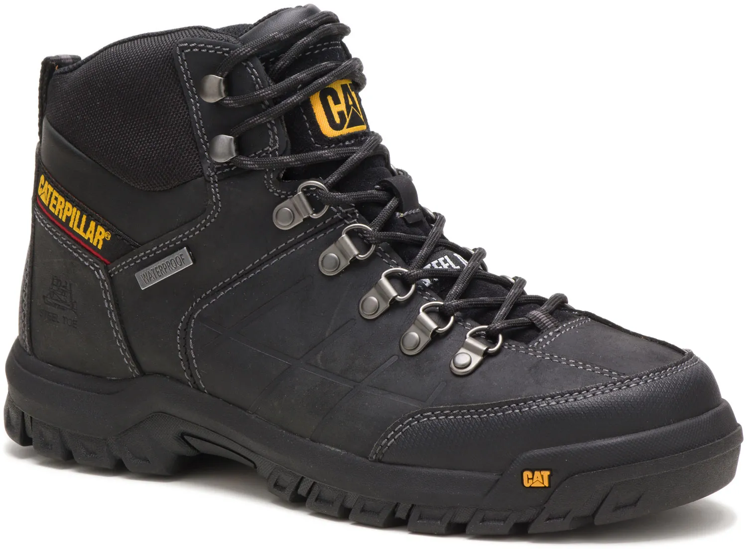 CATERPILLAR Zapato para senderismo, WP, EH, con puntera de acero, negro, de hombre, Caterpillar Threshold