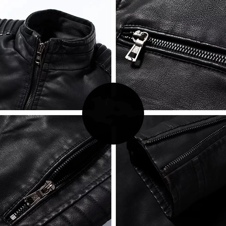 Chaqueta De Cuero Sintético Slip