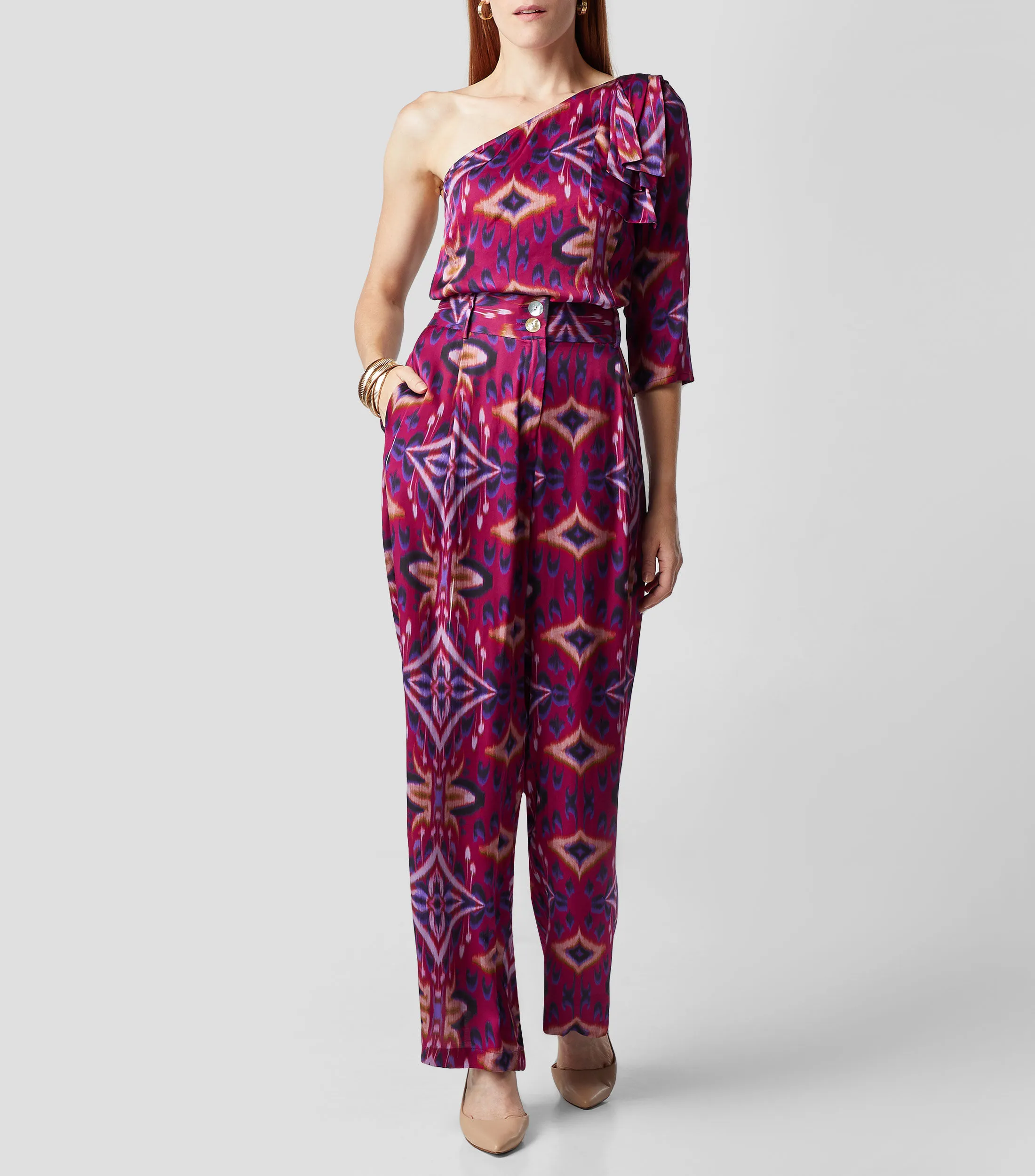 Chester & Peck Pantalón Estampado Mujer