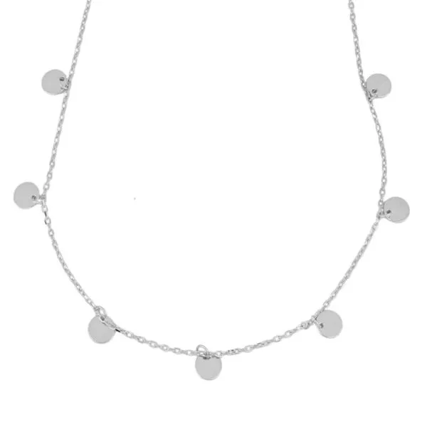 Collar en plata de ley Multicolgante Plaquitas
