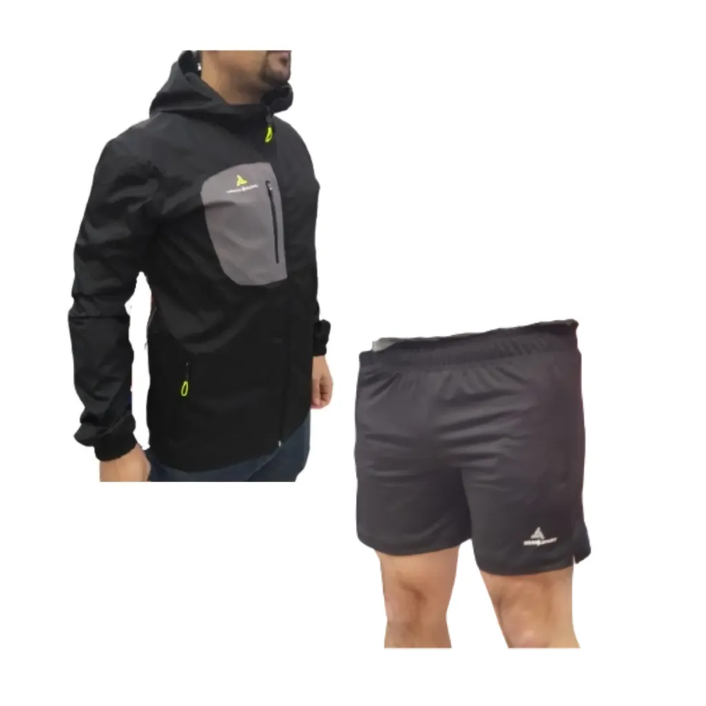 Combo Run! Campera de Lluvia + Short Deportivo Bolsillo Ng