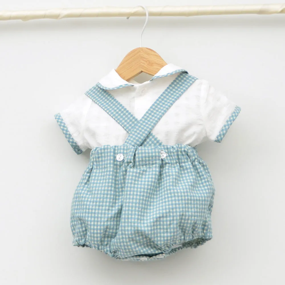 Conjunto bebé Florencia con ranita y camisa cuello bebé